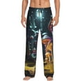 thumbnail image 1 of Sikiie Purple Glowing Mushroom Mens Pajama Pants Sleep & Lounge Pants, PJ Bottoms With elastic waistb and Pockets XX-Large, 1 of 6