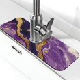 thumbnail image 1 of Sikiie Purple Gold Marble Swirls Splash Guard for Sink Faucet-1 PC Super Absorbent Fast Drying Mat Sink Gadgets-Splash Guard for Kitchen, Sink Mat, 1 of 7