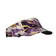 thumbnail image 1 of Sikiie Purple Gold Marble Swirls Sun Visor Hat Adjustable Velcro Golf Visor Sports Sunscreen Visor Hat for Outdoor Activities, 1 of 7