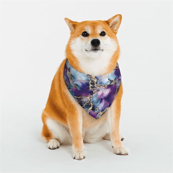 Sikiie Purple Marble Texture Dog Bandanas-Dog Scarf Bib Kerchief Breed for Dogs and Small for Pets Gift-Medium