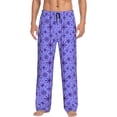 thumbnail image 1 of Sikiie Purple Snowflake Elegance Pajama Pants Men, PJ Bottoms, Sleep & Lounge Pants-Medium, 1 of 6