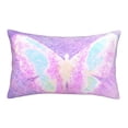 thumbnail image 1 of Sikiie Purple Sparkling Butterfly Print Plush Pillow Cover, Wrinkle-proof and Stain-resistant Pillow Protector without Pillow Core, Home Decoration-16"x24", 1 of 6