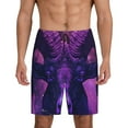 thumbnail image 1 of Sikiie Purple Starry Sky Antelope Mens Pajama Shorts, Lightweight Lounge Pant with Pockets Soft Sleep Pj Shorts for MenLarge, 1 of 6