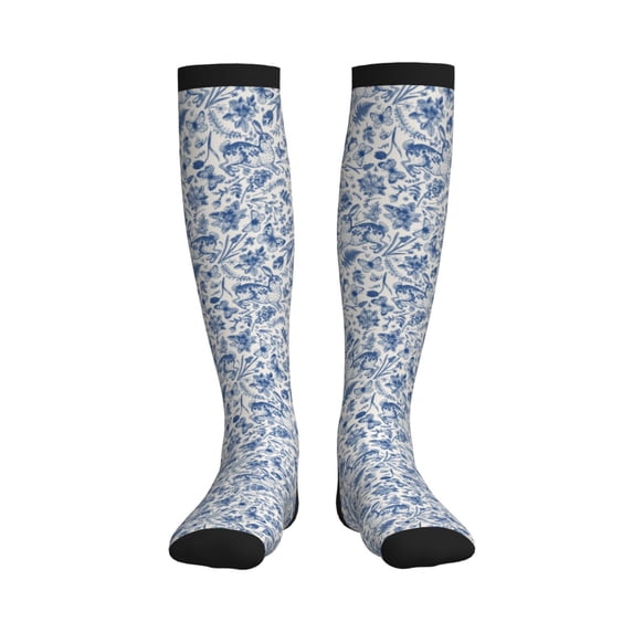 Sikiie Rabbit And Butterfly 1 Pairs Compression Socks for Men and Women 15-20 mmHg Running Support Socks
