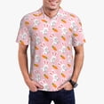 thumbnail image 1 of Sikiie Rabbit And Carrot Print Men's Short-sleeved POLO Shirts, Button-down Shirts and T-shirts are Suitable for Vacation, Leisure and Business-3X-Large, 1 of 6