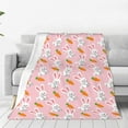thumbnail image 1 of Sikiie Rabbit And Carrot Ultra-Soft Micro flannel Blanket Luxury All Seasons Warm Blanket for Bedding Sofa and Travel (4 sizes)-60"x50", 1 of 7