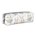 thumbnail image 1 of Sikiie Rabbit And Flower Leather Pencil Case, Makeup Pouch, Zipper Pouch for Daily Essentials, Storage Organizer, Cosmetics and Stationary Bag, 1 of 7