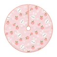 thumbnail image 1 of Sikiie Rabbit And Peach Nativity Christmas Tree Skirt, Jesus Christian Winter Holiday Tree Mat Decoration(30-48IN)48", 1 of 6