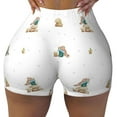 thumbnail image 1 of Sikiie Rabbit Blowing Dandelions Print Workout Shorts Women Scrunch Butt Gym Shorts Seamless High Waist Tummy Control Yoga Biker Athletic Shorts, 1 of 5