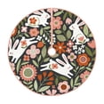 thumbnail image 1 of Sikiie Rabbits on Floral Nativity Christmas Tree Skirt, Jesus Christian Winter Holiday Tree Mat Decoration(30-48IN), 1 of 6