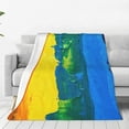 thumbnail image 1 of Sikiie Rainbow Colored Ultra-Soft Micro flannel Blanket Luxury All Seasons Warm Blanket for Bedding Sofa and Travel (4 sizes)-40"x30", 1 of 7