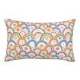 thumbnail image 1 of Sikiie Rainbow Flowers Print Plush Pillow Cover, Wrinkle-proof and Stain-resistant Pillow Protector without Pillow Core, Home Decoration-16"x24", 1 of 6