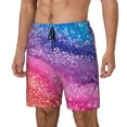 thumbnail image 1 of Sikiie Rainbow Glitter Cute Print Men's Double Layer Swimming Trunks, Adjustable Waistband and Pockets Sports Swimming Trunks, Beach Swimwear-XX-Large, 1 of 6