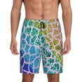thumbnail image 1 of Sikiie Rainbow Glitter Mens Pajama Shorts, Lightweight Lounge Pant with Pockets Soft Sleep Pj Shorts for MenXX-Large, 1 of 6