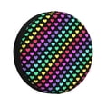 thumbnail image 1 of Sikiie Rainbow Hearts PVC Leather Spare Tire Wheel Cover Spare Tire Cover, for Car Truck SUV Camper Trailer Universal Fit(14-17in)-16 inch, 1 of 6