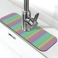 thumbnail image 1 of Sikiie Rainbow Peacock Feathers Splash Guard for Sink Faucet-1 PC Super Absorbent Fast Drying Mat Sink Gadgets-Splash Guard for Kitchen, Sink Mat, 1 of 7