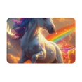 thumbnail image 1 of Sikiie Rainbow Sunset Cloud White Horse Print Flannel Anti-slip Floor Mat 16x24in, Thickened Dustproof Entrance Door Mat Floor Mat for Kitchen, Bathroom, Laundry Room, 1 of 1