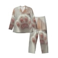 thumbnail image 1 of Sikiie Raindrop Kitten Paw Mens Pajama Set, Soft Warm Long Sleeve Sleepwear, Cozy Button-Down Pjs for Men-Large, 1 of 7