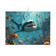 thumbnail image 1 of Sikiie Realistic Ocean Shark Dish Drying Mat, Kitchen Counter Mat, Self Drying Mat for Kitchen Counter Dish Drying Pad ,for Dishes, Utensils, Pots and Pans（24" x 18"）, 1 of 7