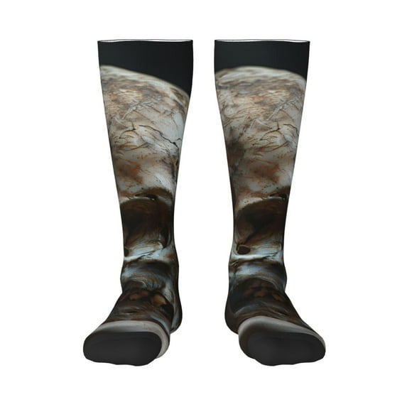 Sikiie Realistic Rose Skull Knee Socks, High Socks Long Stretchy Sock Women Knee High Stocking, Long Socks for Women