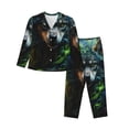 thumbnail image 1 of Sikiie Realistic Style Colorful Wolf A Women's Long-Sleeve Shirt and Full-Length Bottom Pajama Set (s-xxl)-Large, 1 of 7