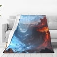 thumbnail image 1 of Sikiie Red And Blue Fire Mountains Ultra-Soft Micro flannel Blanket Luxury All Seasons Warm Blanket for Bedding Sofa and Travel (4 sizes)-60"x50", 1 of 7