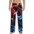 thumbnail image 1 of Sikiie Red And Blue Lightning Pajama Pants Men, PJ Bottoms, Sleep & Lounge Pants-Small, 1 of 6