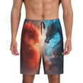 thumbnail image 1 of Sikiie Red And Blue Sky Dragon Mens Pajama Shorts, Lightweight Lounge Pant with Pockets Soft Sleep Pj Shorts for MenXX-Large, 1 of 6