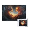 thumbnail image 1 of Sikiie Red And Gray Flame Fox Puzzle, Jigsaw Puzzles, Jigsaw Puzzles 1000 Pieces, Custom Jigsaw Puzzle for Adults (29.5×19.7in, Horizontal), 1 of 9