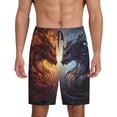 thumbnail image 1 of Sikiie Red And White Beast Mens Pajama Shorts, Lightweight Lounge Pant with Pockets Soft Sleep Pj Shorts for MenLarge, 1 of 6