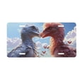 thumbnail image 1 of Sikiie Red And White Bird Couple License Plate Car Front License Plate Car Decoration Car Accessories Front Tag Plate Standard Size, 1 of 8