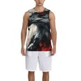 thumbnail image 1 of Sikiie Red Black Ink Style Bald Eagle Basketball Jersey Reversible Men's Mesh Athletic Sports Shirts Training Practice S-4XLLarge, 1 of 6