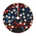 thumbnail image 1 of Sikiie Red Blue White Stars Christmas Tree Skirt, Christmas Tree Decorations, Christmas Decor, Tree Mat Decoration(30-48IN)-30", 1 of 6