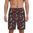 thumbnail image 1 of Sikiie Red Chili Mens Pajama Shorts, Lightweight Lounge Pant with Pockets Soft Sleep Pj Shorts for Men3X-Large, 1 of 6
