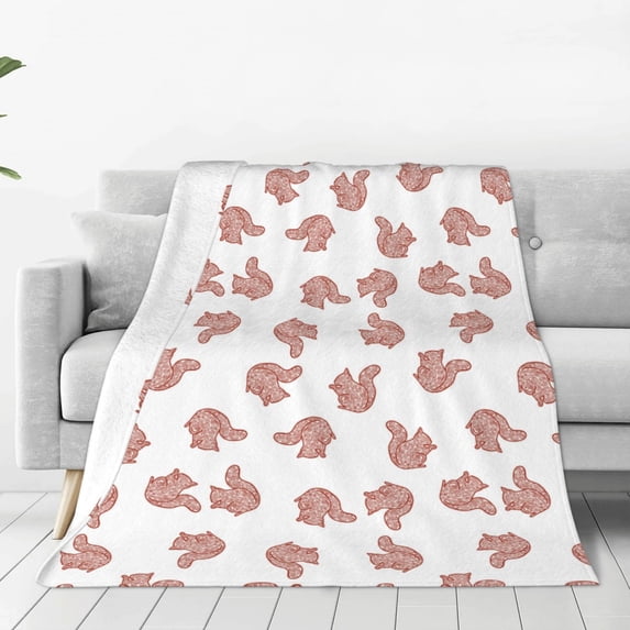 Sikiie Red Fox Ultra-Soft Micro flannel Blanket Luxury All Seasons Warm Blanket for Bedding Sofa and Travel (4 sizes)-50"x40"