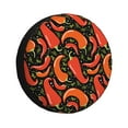 thumbnail image 1 of Sikiie Red Hot Chili PVC Leather Spare Tire Wheel Cover Spare Tire Cover, for Car Truck SUV Camper Trailer Universal Fit(14-17in)-17 inch, 1 of 6