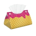 thumbnail image 1 of Sikiie Red Ice Cream Leather Tissue Box Cover Rectangle, Long Tissue Box Cover, Tissue Box Holder, Tissue Holder for Bathroom, 1 of 7