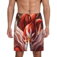thumbnail image 1 of Sikiie Red Leaf Flame Fox Mens Pajama Shorts, Lightweight Lounge Pant with Pockets Soft Sleep Pj Shorts for MenLarge, 1 of 6