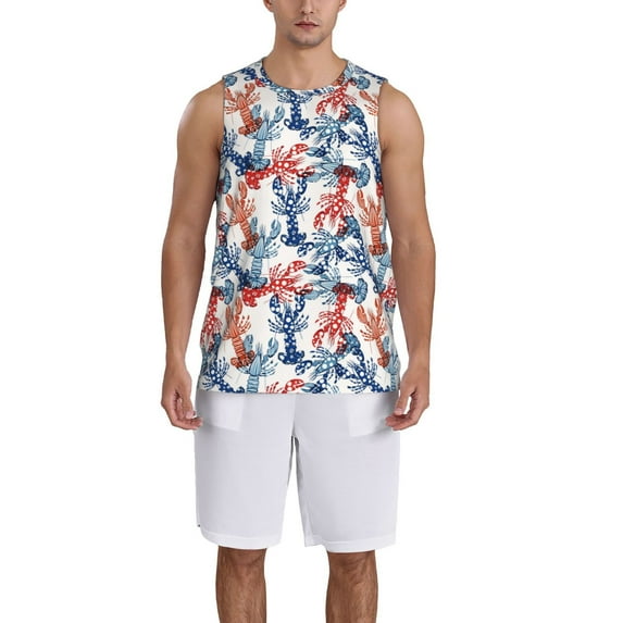 Sikiie Red Lobster Basketball Jersey Reversible Men's Mesh Athletic Sports Shirts Training Practice S-4XLX-Large