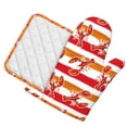 thumbnail image 1 of Sikiie Red Lobster Oven Mitts and Pot Holders Set, Kitchen Oven Glove High Heat Resistant with Non-Slip Silicone Surface for Cooking, 1 of 1