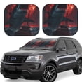 thumbnail image 1 of Sikiie Red Moon Shark Sailboat Print Foldable Car Windshield Sun Visor, Car Window Sunshade Suitable for Sedan, SUV and Truck Car Accessories-Small, 1 of 6