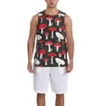 thumbnail image 1 of Sikiie Red Mushrooms Basketball Jersey Reversible Men's Mesh Athletic Sports Shirts Training Practice S-4XLX-Large, 1 of 6