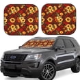 thumbnail image 1 of Sikiie Red Plaid Sunflower Print Foldable Car Windshield Sun Visor, Car Window Sunshade Suitable for Sedan, SUV and Truck Car Accessories-Small, 1 of 6