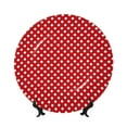 thumbnail image 1 of Sikiie Red Polka Dot Bone China Decorative Plate Personality Ceramic Dinner Plate Crafts Decorative Ceramic Decorative Plate -6in, 1 of 6