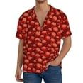 thumbnail image 1 of Sikiie Red Skulls 1 Men's Cuban Shirt, Hawaiian Shirts, Business Casual Button Down Shirts, Short Sleeve Shirt-4X-Large, 1 of 5