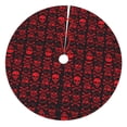 thumbnail image 1 of Sikiie Red Skulls With Crossbones 30-48 inches {designName} Print Christmas Tree Skirt Snowman Xmas Tree Skirt with Edge Christmas Decorations for Holiday Party-30", 1 of 7