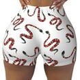 thumbnail image 1 of Sikiie Red Snake Print Workout Shorts Women Scrunch Butt Gym Shorts Seamless High Waist Tummy Control Yoga Biker Athletic Shorts, 1 of 5