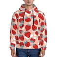 thumbnail image 1 of Sikiie Red Strawberry Men's Hoodie, Essentials Hoodie, Sweatshirt, Pullover Hooded Sweatshirt for Men-4X-Large, 1 of 7