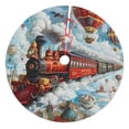 thumbnail image 1 of Sikiie Red Train Hot Air Balloon 30-48 inches {designName} Print Christmas Tree Skirt Snowman Xmas Tree Skirt with Edge Christmas Decorations for Holiday Party36", 1 of 7