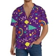 thumbnail image 1 of Sikiie Retro 80s Style Men's Wrinkle Free Untucked Cuban Shirt Business Casual Button Down Shirts Short Sleeve ShirtX-Large, 1 of 5